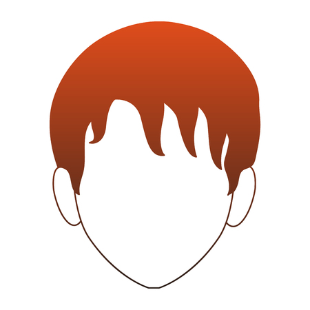 Young man faceless cartoon vector illustration graphic designのイラスト素材