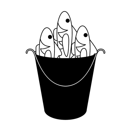 Fishes in bucket vector illustration graphic designのイラスト素材