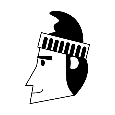 Man with beanie hat vector illustration graphic designのイラスト素材