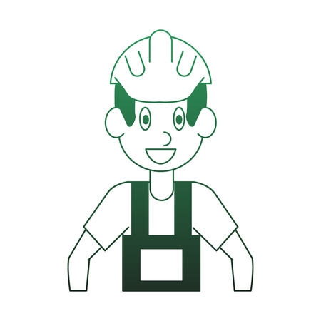 Construction worker cartoon vector illustration graphic designのイラスト素材