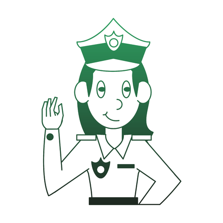 Woman police office vector illustration graphic designのイラスト素材