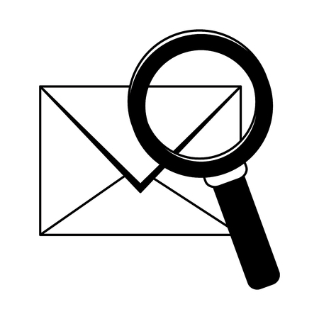 Mail with magnifying glass vector illustration graphic design vector illustration graphic designのイラスト素材