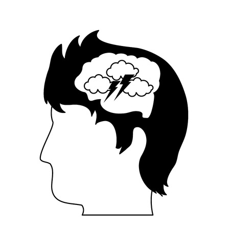 Attacked mind cartoon symbol vector illustration graphic designのイラスト素材