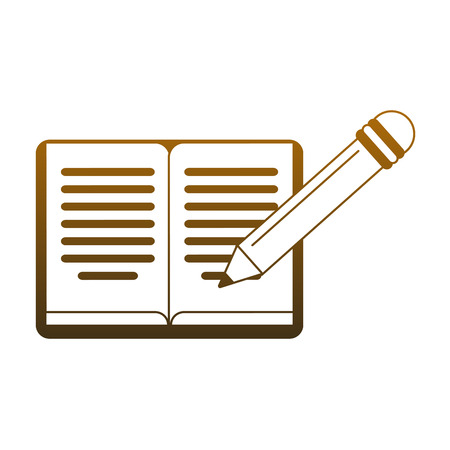 Writing on notebook with pencil vector illustration graphic designのイラスト素材