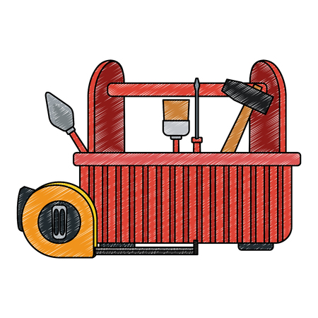 Construction tools inside box vector illustration graphic designのイラスト素材