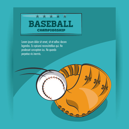 Baseball championship poster with information vector illustration graphic designのイラスト素材