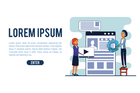 Business people banner template vector illustration graphic designのイラスト素材
