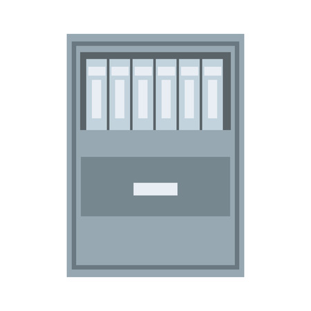 Office cabinet with folders vector illustration graphic designのイラスト素材