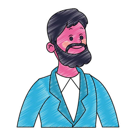 Executive businessman cartoon vector illustration graphic designのイラスト素材