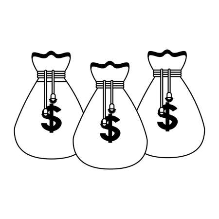 Money bags isolated isolated vector illustration graphic designのイラスト素材