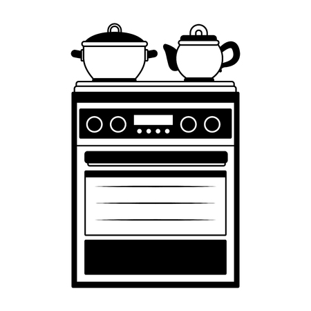 Fridge kitchen appliance vector illustration graphic designのイラスト素材