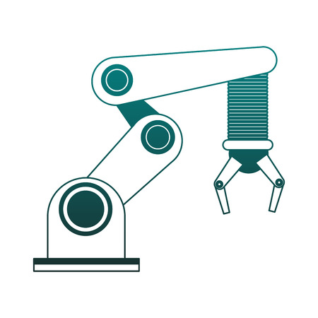 Robot arm machine vector illustration graphic designのイラスト素材