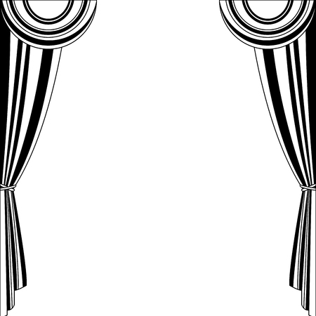 Theater curtains isolated vector illustration graphic designのイラスト素材