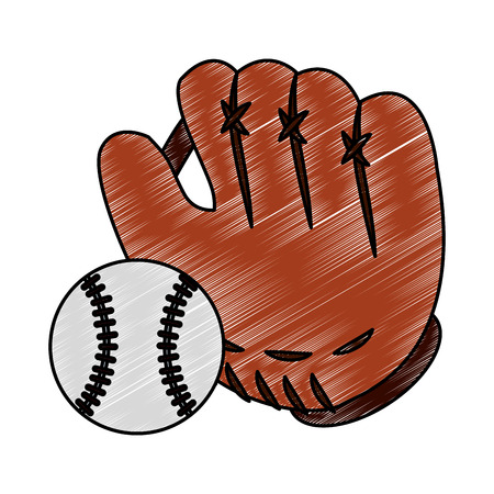 Baseball leather glove vector illustration graphic designのイラスト素材