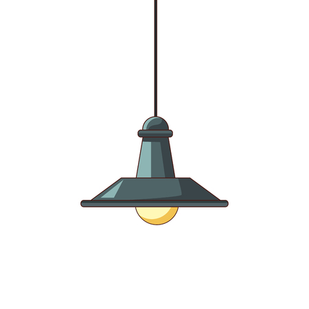 Roof light lamp isolated vector illustration graphic designのイラスト素材