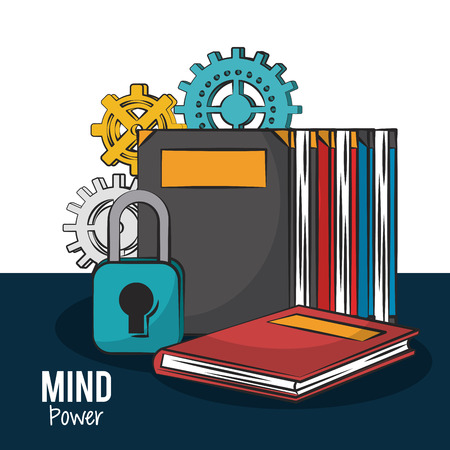 Mind power and intelligence cartoons elements vector illustration graphic designのイラスト素材