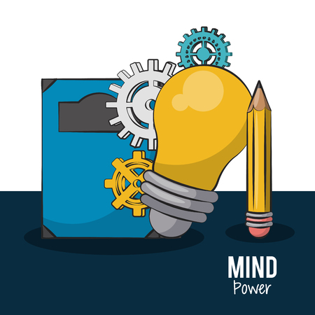 Mind power and intelligence cartoons elements vector illustration graphic designのイラスト素材