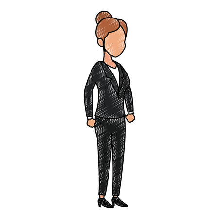 Business woman avatar vector illustration graphic designのイラスト素材