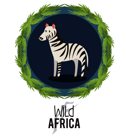 Wild zebra africa animals vector illustration graphic designのイラスト素材