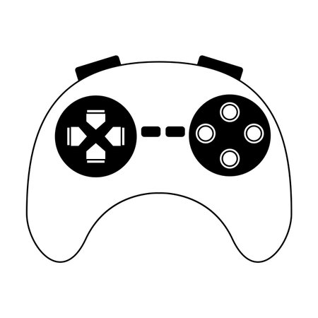 Videogame console gamepad vector illustration graphic design