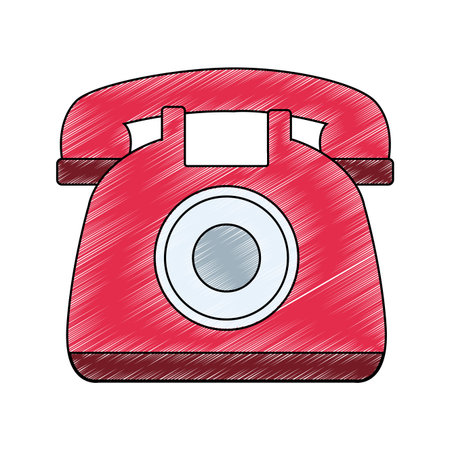 Vintage telephone symbol vector illustration graphic designのイラスト素材