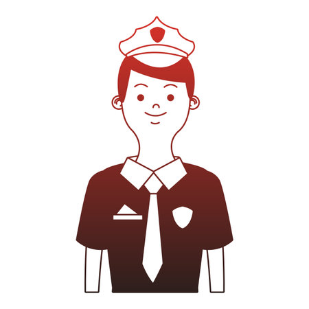 Police officer cartoon vector illustration graphic designのイラスト素材