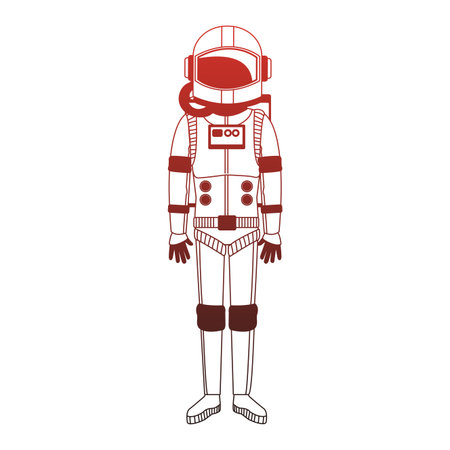 Astronaut wear equipment vector illustration graphic designのイラスト素材