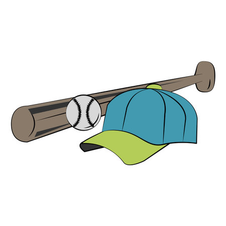 Baseball bat hat and ball vector illustration graphic designのイラスト素材