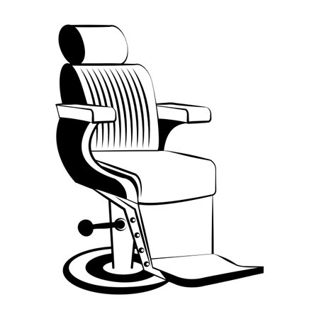 Basbershop seat isolated vector illustration graphic designのイラスト素材