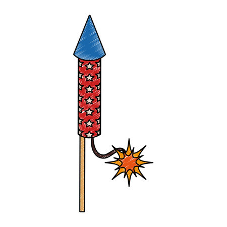 Rocket firework isolated vector illustration graphic designのイラスト素材
