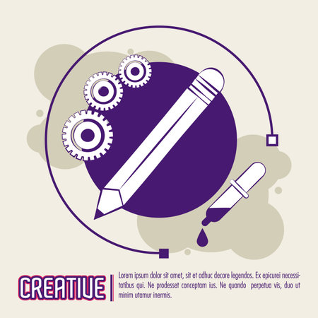 Creative colors and ideas poster with infomation vector illustration graphic designのイラスト素材