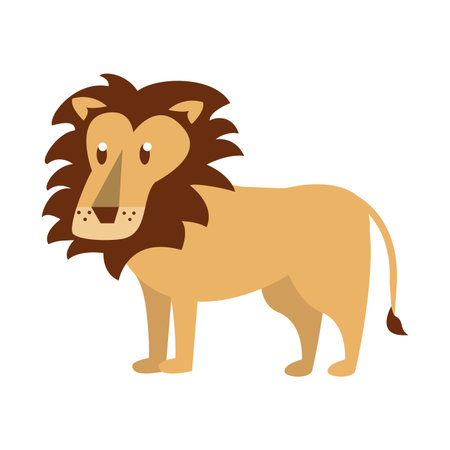 Lion wild animal vector illustration graphic designのイラスト素材