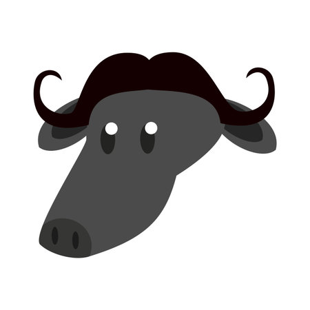 Buffalo wild animal head vector illustration graphic designのイラスト素材