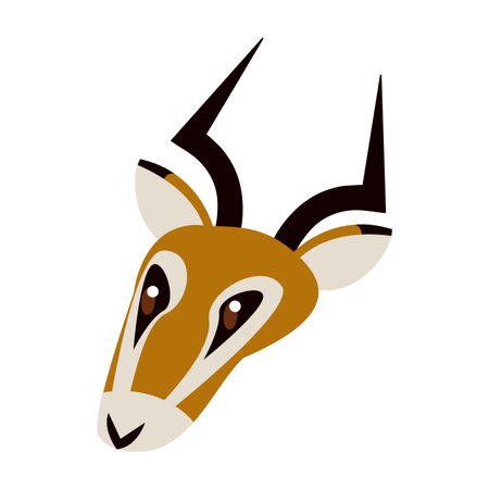 Antelope wild animal head vector illustration graphic designのイラスト素材