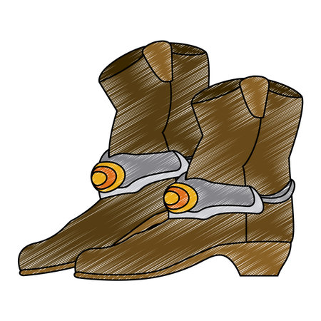 Cowboy boots isolated vector illustration graphic designのイラスト素材
