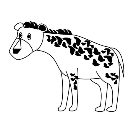 Hyena wild animal vector illustration graphic designのイラスト素材