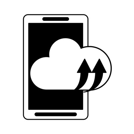 Smartphone and cloud computing vector illustration graphic designのイラスト素材