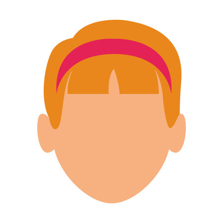 Woman faceless head vector illustration graphic design vector illustration graphic designのイラスト素材