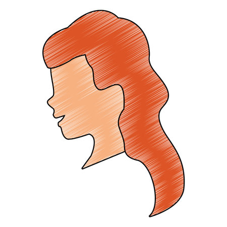 Woman faceless head vector illustration graphic designのイラスト素材