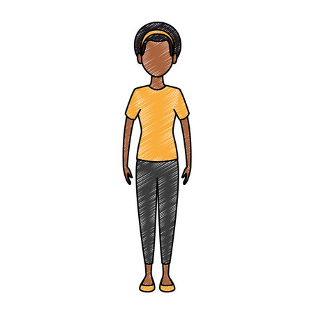 Young woman avatar vector illustration graphic designのイラスト素材