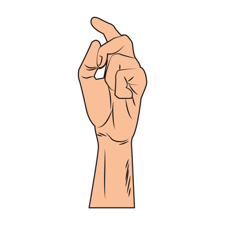 Hand snapping fingers pop art vector illustration graphic designのイラスト素材