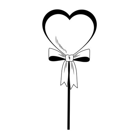 Heart shape lollipop pop art vector illustration graphic designのイラスト素材
