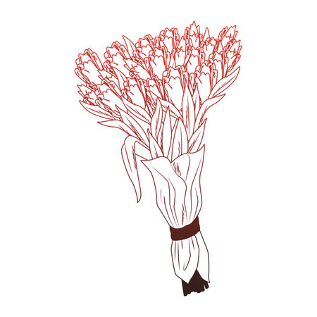 Bouquet of flowers cartoons pop art vector illustration graphic designのイラスト素材