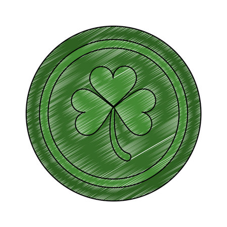 Irish coin isolated vector illustration graphic designのイラスト素材