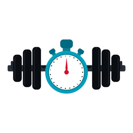 Timer and weights vector illustration graphic designのイラスト素材