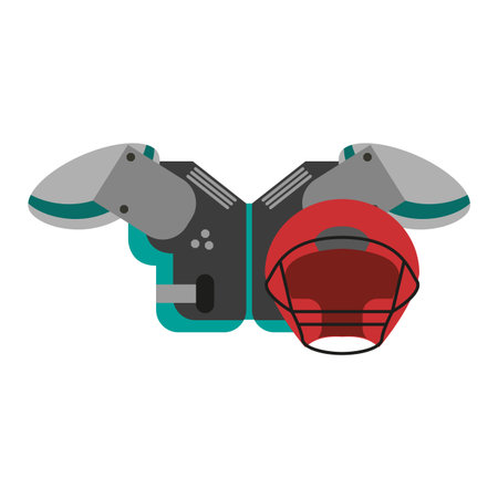 Football armour and helmet vector illustration graphic designのイラスト素材