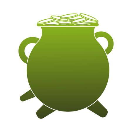 Irish pot with coins vector illustration graphic design vector illustration graphic designのイラスト素材