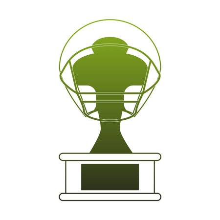 Football helmet trophy cup vector illustration graphic designのイラスト素材