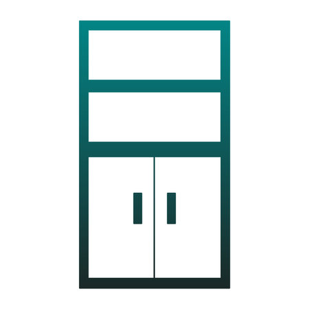 Empty cabinet isolated vector illustration graphic designのイラスト素材