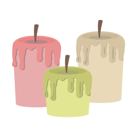Spa candles isolated vector illustration graphic designのイラスト素材